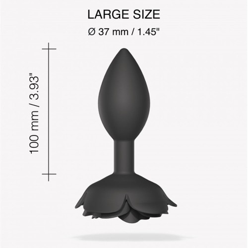 Open Roses Silicone Anal Plug for Elegant Pleasure