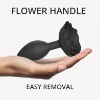 Open Roses Silicone Anal Plug for Elegant Pleasure