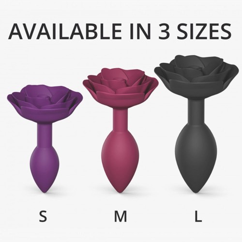 Open Roses Silicone Anal Plug for Elegant Pleasure