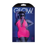 Fantasy Lingerie Neon Pink Halter Dress for Ultimate Appeal