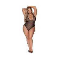 Teddy Plunge Negra Magic Silk Girl Next Door Talla Reina