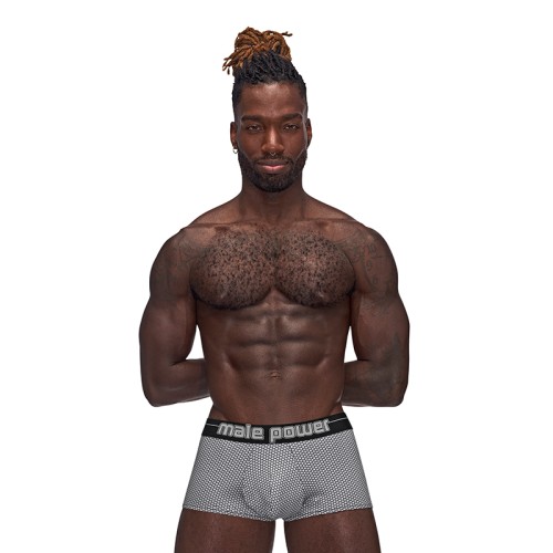 Male Power Mini Shorts Sexagon Gris