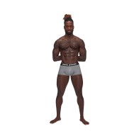 Male Power Sexagon Mini Shorts Gray