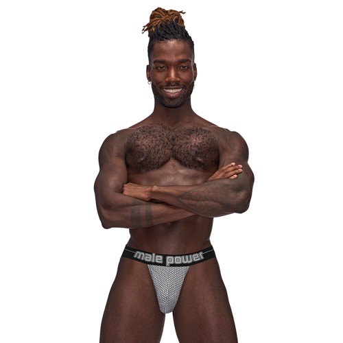 Jock Strappy Ring Sexagon de Male Power Gris