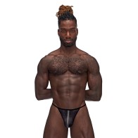 Tanga Micro Landing Strip Negro - Comodidad Seductora