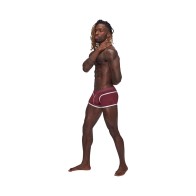 Male Power Sport Mesh Mini Short Burgundy