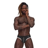 Male Power Sport Mesh Thong Black