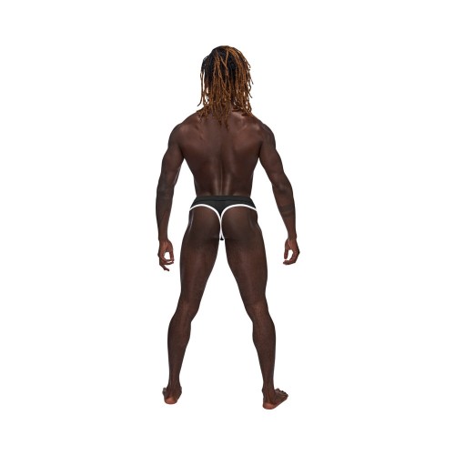 Male Power Sport Mesh Thong Black