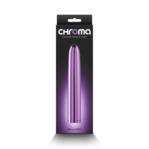 Chroma 7 in. Rechargeable Vibrator Purple