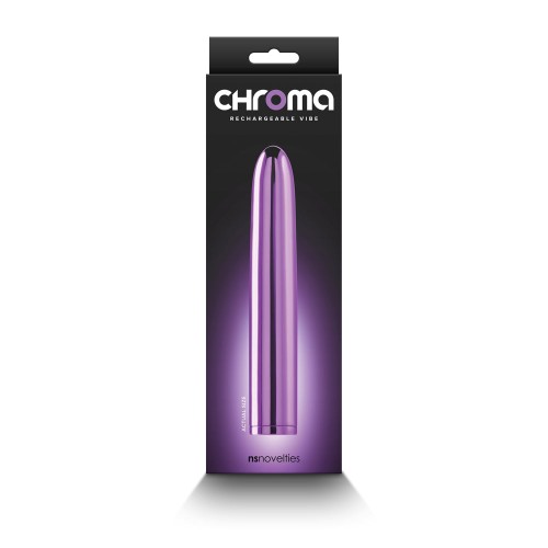 Chroma 7 in. Rechargeable Vibrator Purple