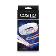 Collar y Correa de Cosmo Bondage Arcoíris para Restricción Elegante