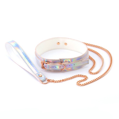 Cosmo Bondage Collar & Leash Rainbow for Stylish Restraint