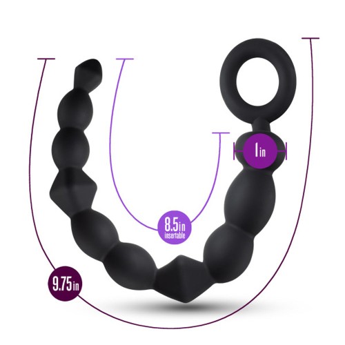 Silicone Beginner Anal Beads Black