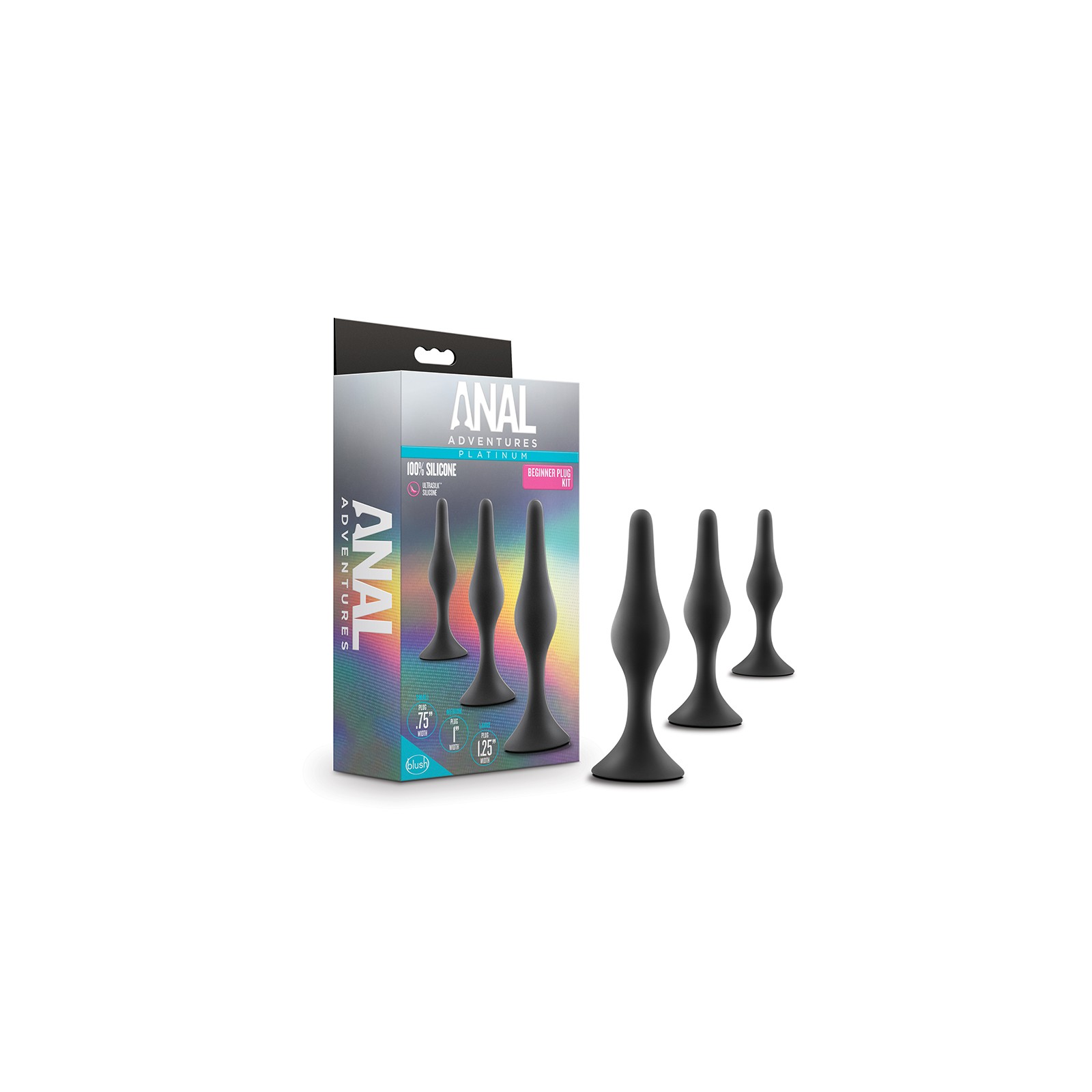 Anal Adventures 3-Piece Beginner Plug Kit