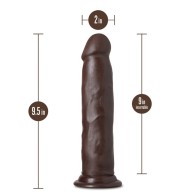 Dildo Doble Densidad Posable Au Naturel Jackson de 9 Pulgadas Marrón