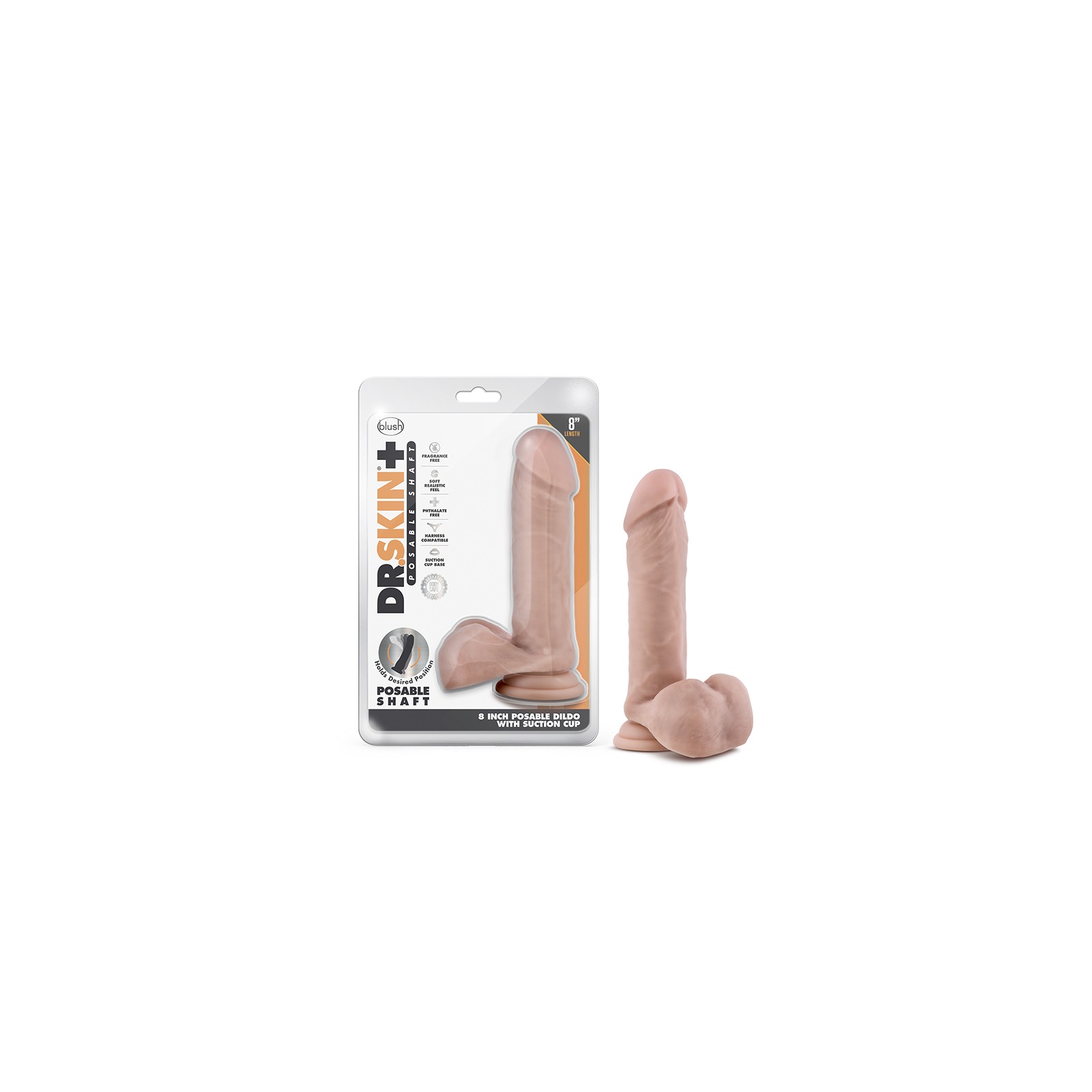 Dildo Realista Dr. Skin Plus de 8 in. para Placer Definitivo