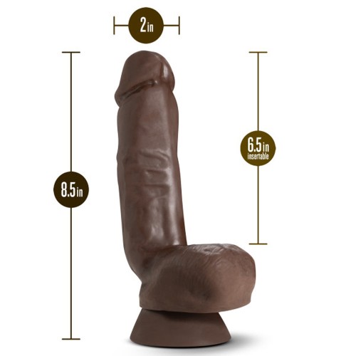 Dr. Skin Plus Thick 8 in. Posable Dildo Brown