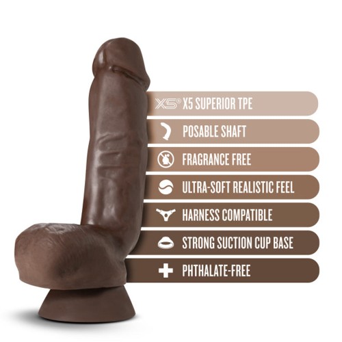 Dildo Posable Grueso Dr. Skin Plus de 8 Pulgadas Marrón