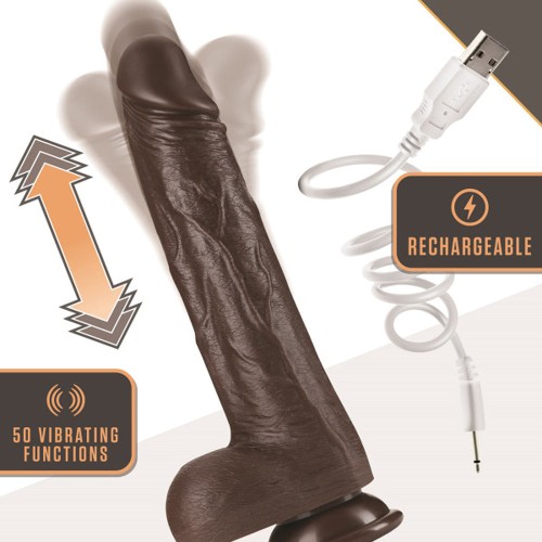 Dr. Skin Dr. Murphy Dildo de 8 in. con Balas Marrón