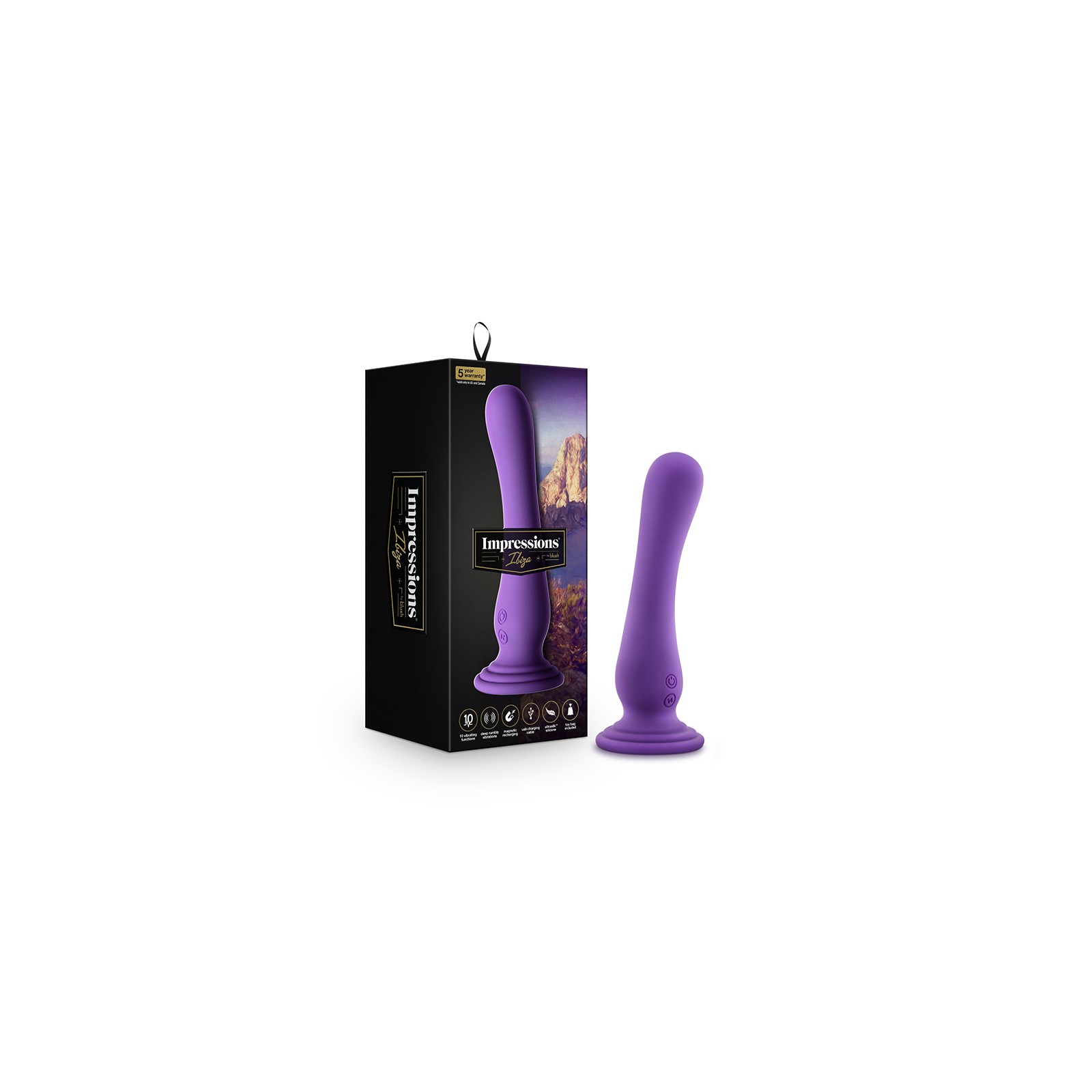 Dildo Vibrador de Silicona Impressions Ibiza Ciruela