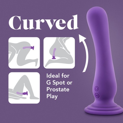 Impressions Ibiza Silicone Vibrating Dildo Plum