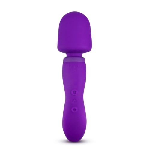 Wellness Dual Sense Rechargeable Silicone Dual Ended G-Spot Wand Vibrator Purple