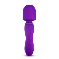 Vibrador Silicona Recargable Doble Punta G-Spot y Varita Wellness Dual Sense Púrpura