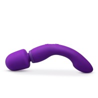 Wellness Dual Sense Rechargeable Silicone Dual Ended G-Spot Wand Vibrator Purple