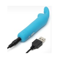 Vibrador Bullet de Silicona Recargable con Orejas Happy Rabbit Azul - Placer Específico