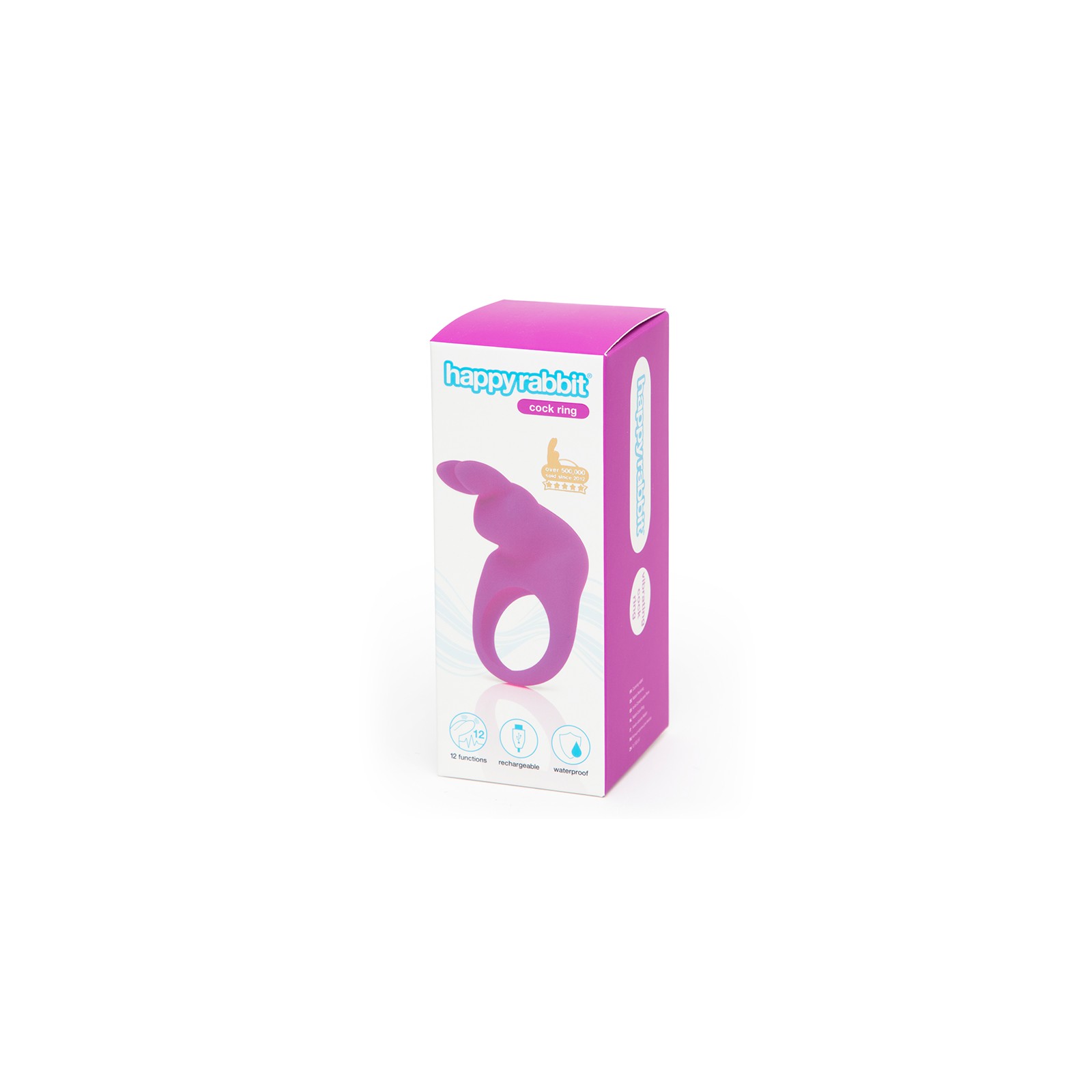 Anillo Vibrador Happy Rabbit Recargable con Orejas - Estimulación Compartida