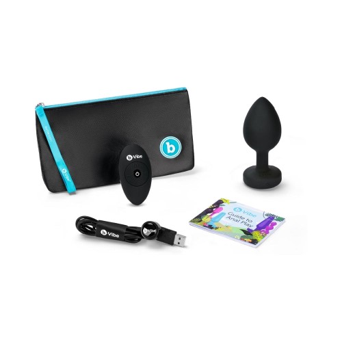 b-Vibe Vibrating Jewel Remote-Controlled Anal Plug Black Diamond XXL