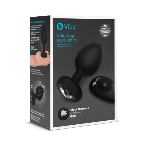 b-Vibe Plug Anal Vibrante Control Remoto Diamante Negro XXL