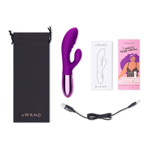 Le Wand Blend Rechargeable Rabbit Vibrator Dark Cherry Experience Pleasure