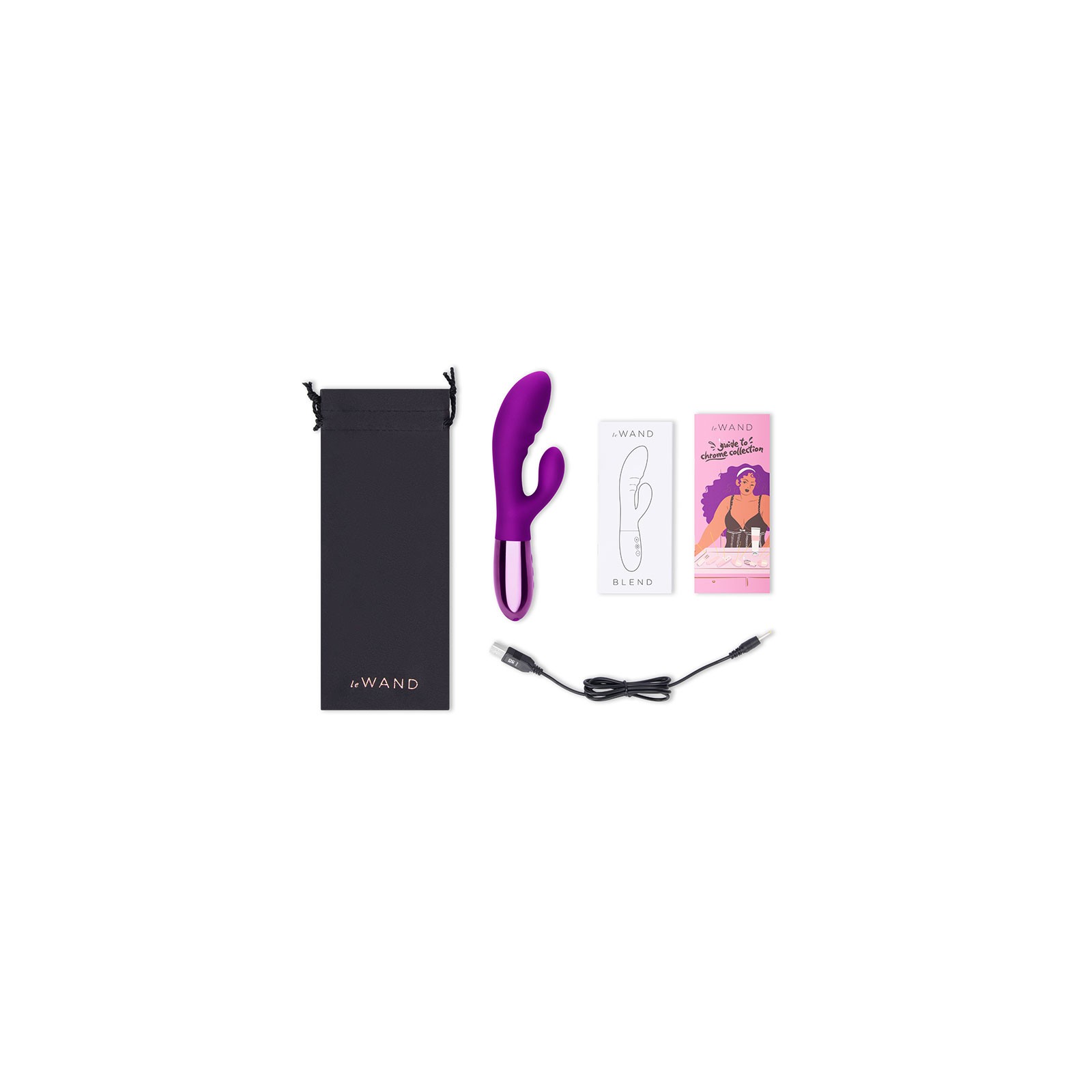 Le Wand Blend Rechargeable Rabbit Vibrator Dark Cherry Experience Pleasure