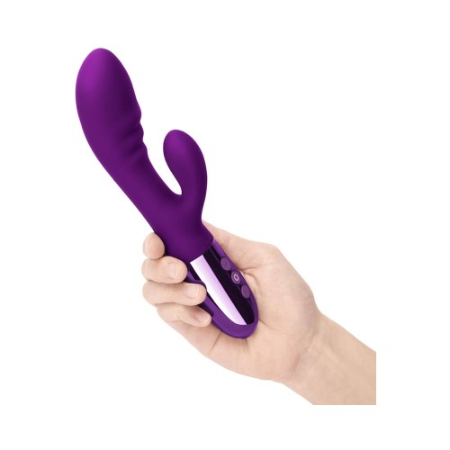 Le Wand Blend Rechargeable Rabbit Vibrator Dark Cherry Experience Pleasure