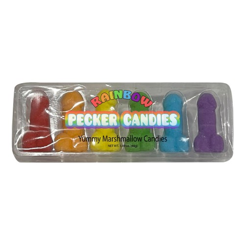 Rainbow Penis Marshmallow Candies - Fun Treats for Adults