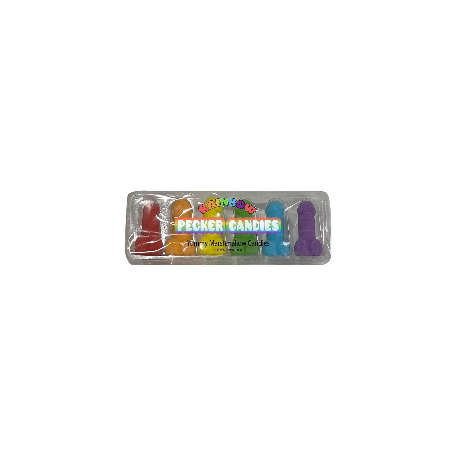 Rainbow Penis Marshmallow Candies - Fun Treats for Adults