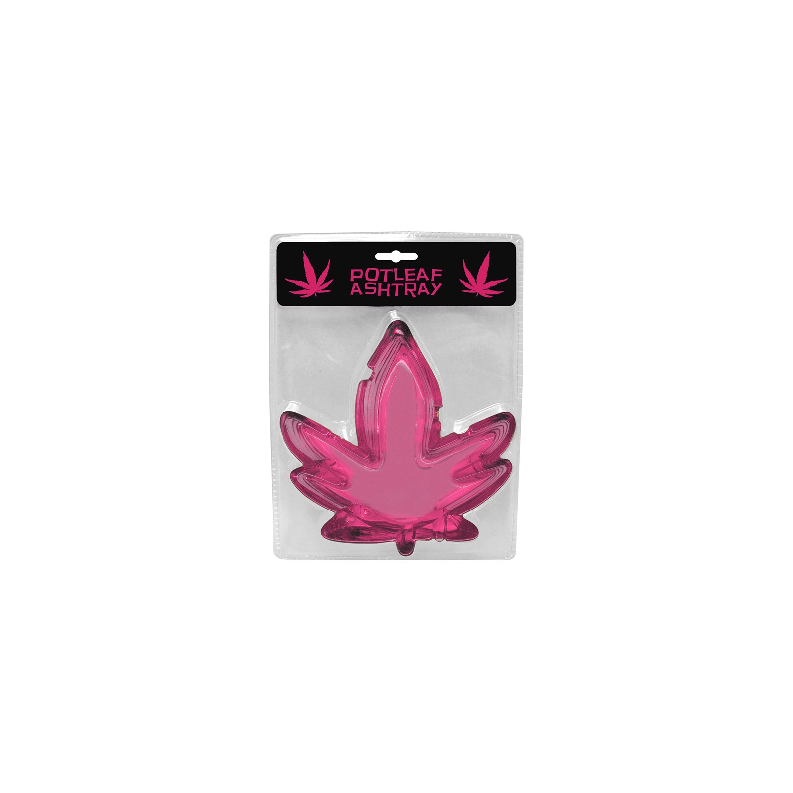 Pot Leaf Pink Glass Ashtray