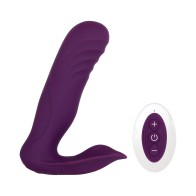 Velvet Hammer Dual Stimulator - Rechargeable Purple