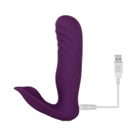 Velvet Hammer Dual Stimulator - Rechargeable Purple