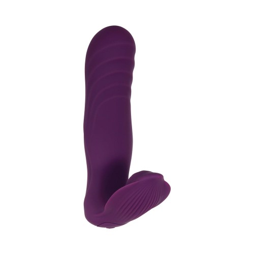 Velvet Hammer Dual Stimulator - Rechargeable Purple