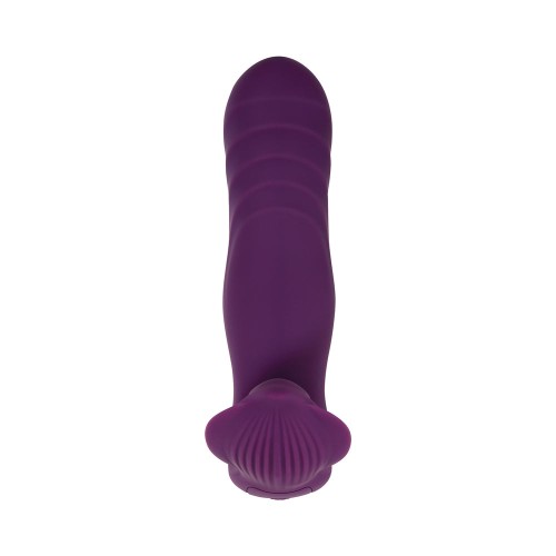 Velvet Hammer Dual Stimulator - Rechargeable Purple