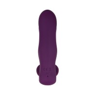 Velvet Hammer Dual Stimulator - Rechargeable Purple