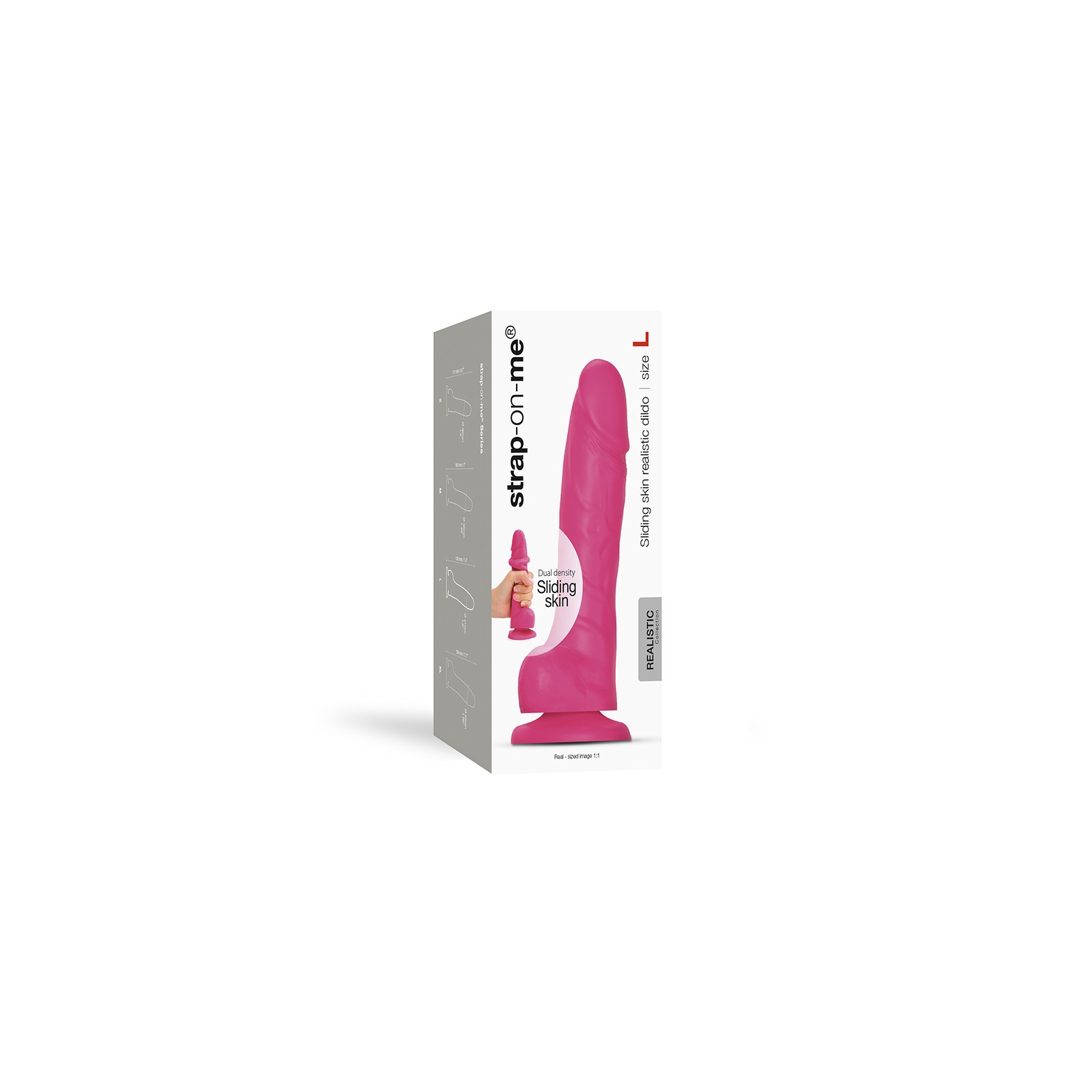 Dildo Fucsia de Piel Deslizante Strap-On-Me Talla Grande