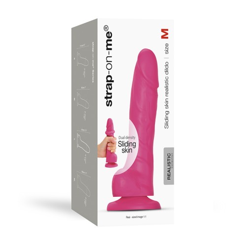 Strap-On-Me Realistic Sliding Skin Dildo Fuchsia M