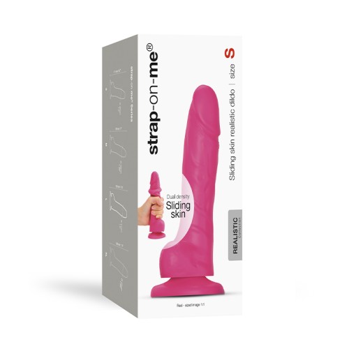 Dildo de Silicona Fucsia con Piel Deslizante de Strap-On-Me Tamaño S