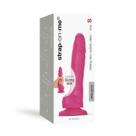 Strap-On-Me Fuchsia Sliding Skin Dual-Density Dildo Size S