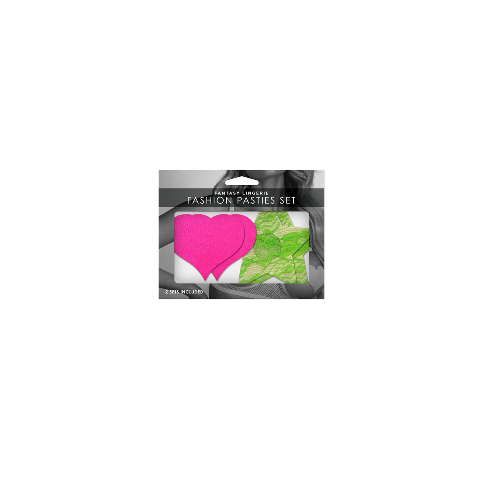 Fantasy Lingerie Neon Pasties 2-Pack - Flirty Accessories