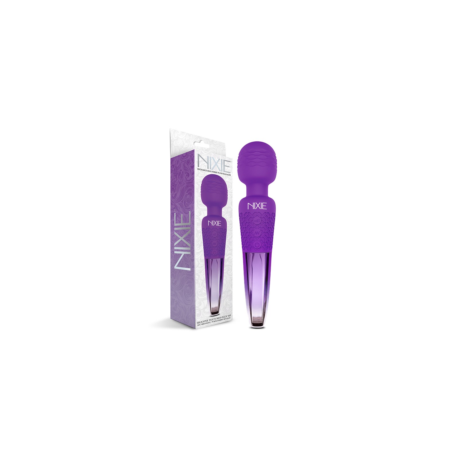 Nixie Rechargeable Wand Massager Purple Ombre Buy Now