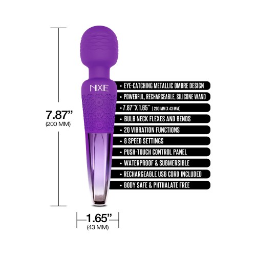 Nixie Rechargeable Wand Massager Purple Ombre Buy Now